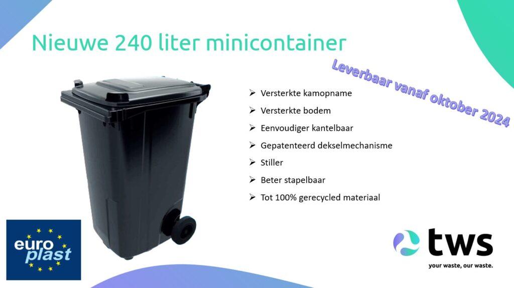 Europlast lanceert nieuwe 240 liter minicontainer